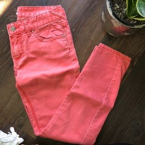 Free people. Coral skinny cropped jeans 27